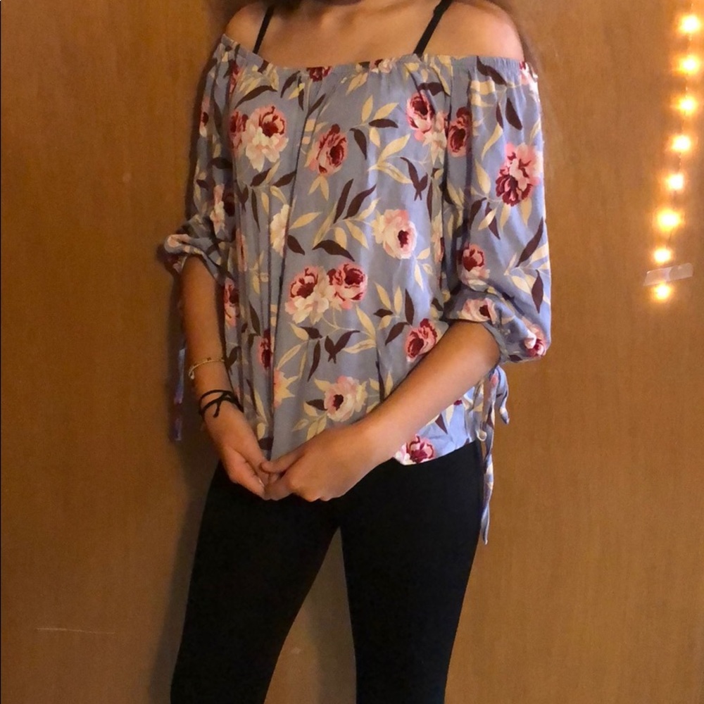 floral, off the shoulder blouse